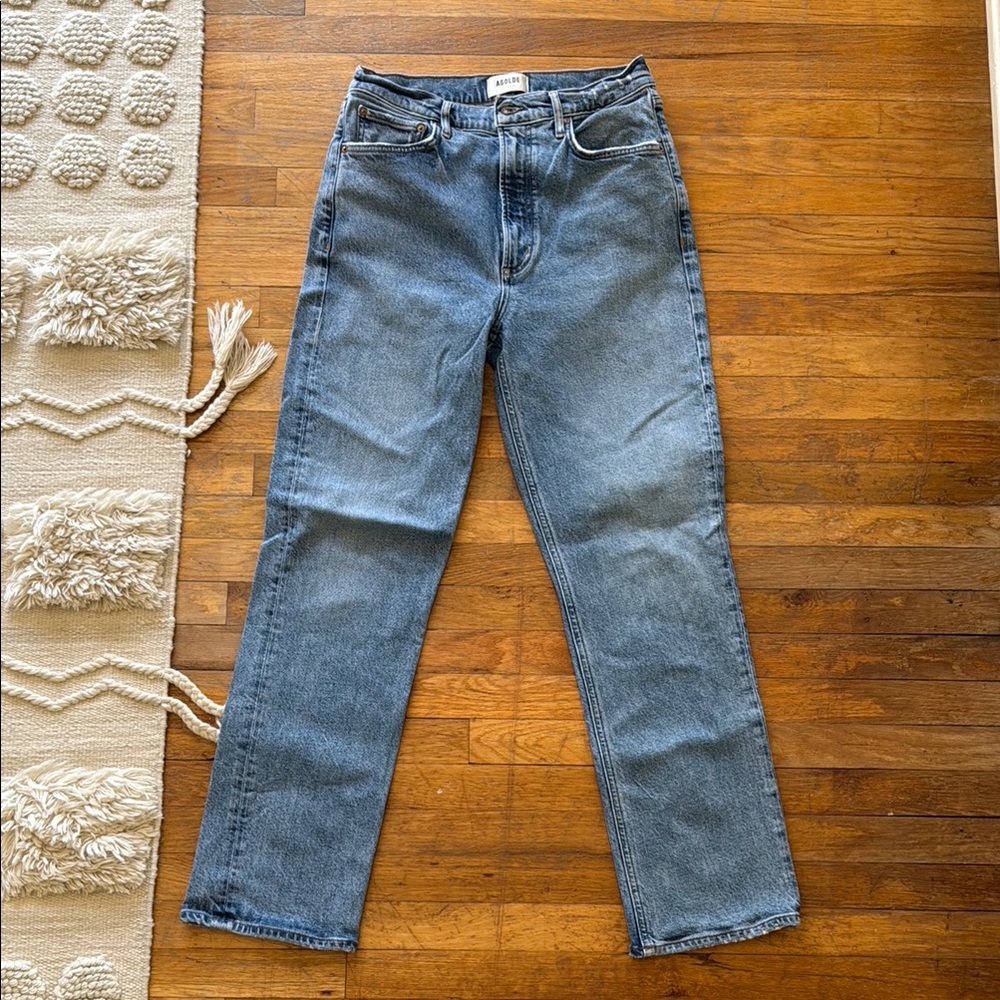 Agolde High Rise Stovepipe Jeans Size 28